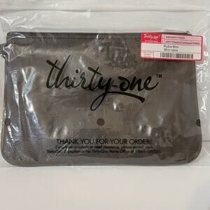 THIRTY ONE Rubie Mini New in Bag Chestnut Distressed‎ Pebble Pouch Discontinued